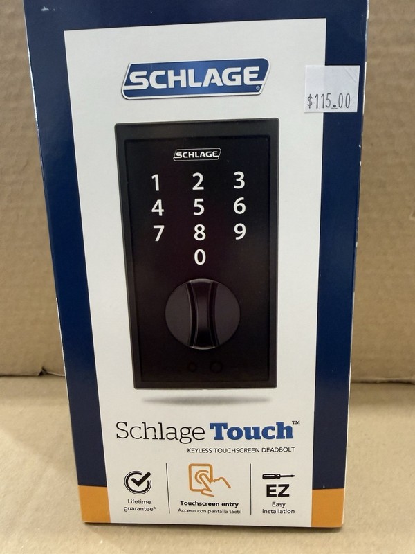 SCHALAGE TOUCH Keyless Touchscreen Deadbolt Item BE375VCEN622 in Matte Black gallery