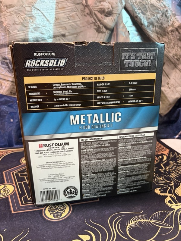 Rust-Oleum 286894 RockSolid Metallic Floor Coating Copper Pot 70oz Kit gallery