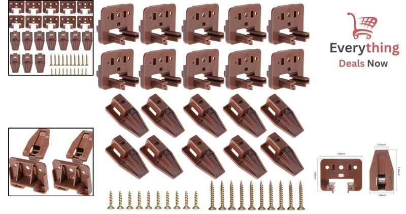 10pc Center Mount Drawer Slide Track Guide Kit for Dresser Nightstand Furniture gallery