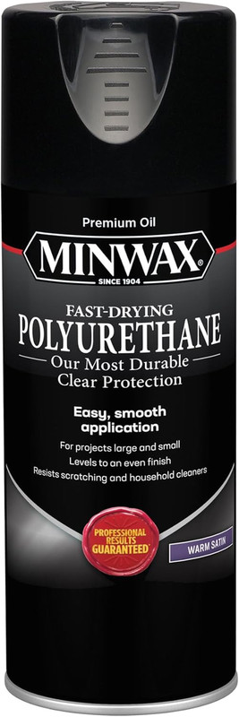 Fast Drying Polyurethane Spray, Protective Wood Finish, Warm Satin, 11.5 Oz. Aer gallery