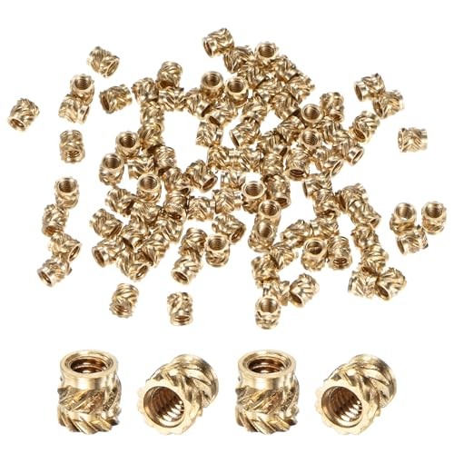 -Pack Threaded Inserts Brass Female Knurled Metric Nuts M2 x 3mm x 3mm 150 gallery