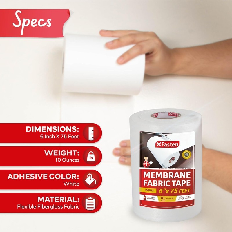 Versatile Waterproof Membrane Tape - 6” x 75 Ft for Seamless Surface Protection gallery