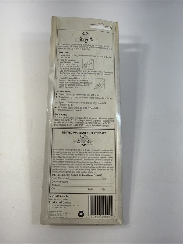 QEP Pro Installation Pliers - Tile Leveling System New Old Stock. gallery