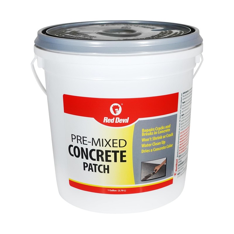 Red Devil 0641 Concrete Repair Patch, Cement Crack Filler, 1 Gallon, Gray