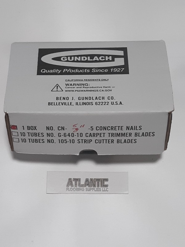 5/8″ long, Concrete Tack Strip Nails 5LB BOX No. CN-5/8-5 10Guage Carpet