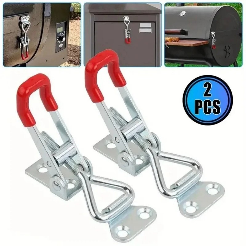 2 PCS Steel Toggle Latch Catch Adjustable Lock Clamp Anti-rust Clip For Box Case