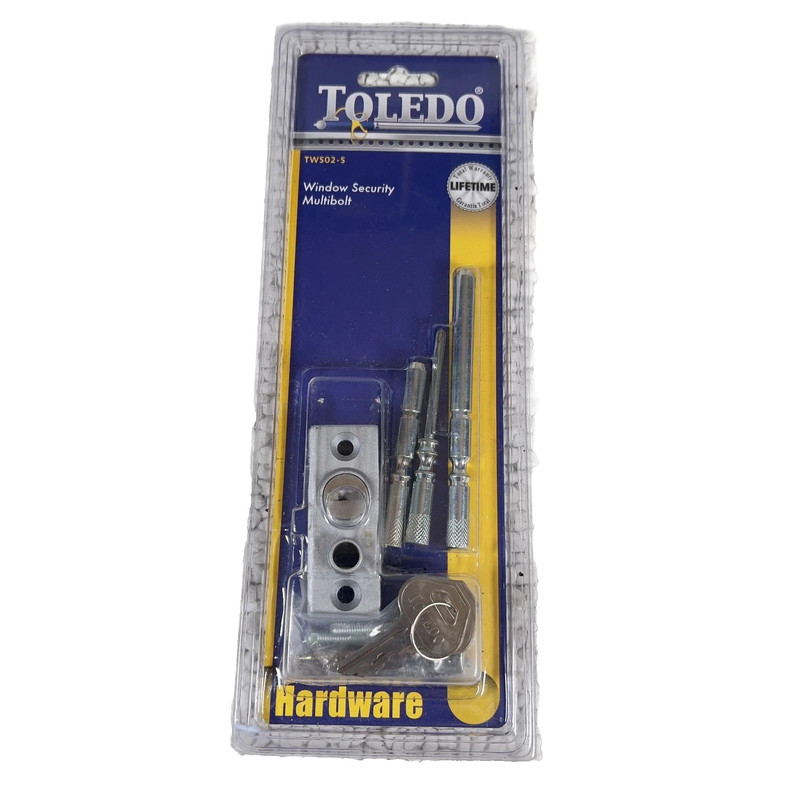 Toledo Window Security Multi Bolt TWS02-S Hinged Casement, Vert. Sash, Sliding