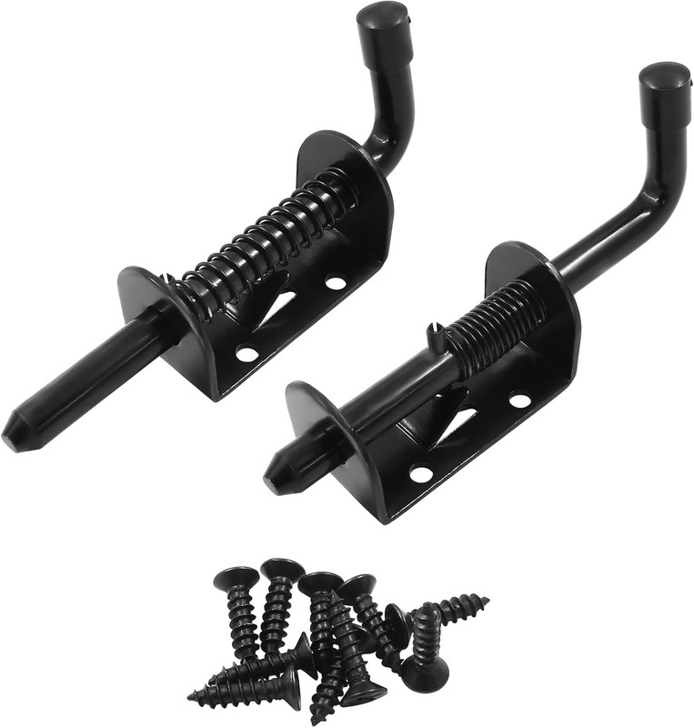 Hordion 2Pcs 5 Inch Spring Loaded Gate Latch Bolt, Stainless Steel Barrel Bolt