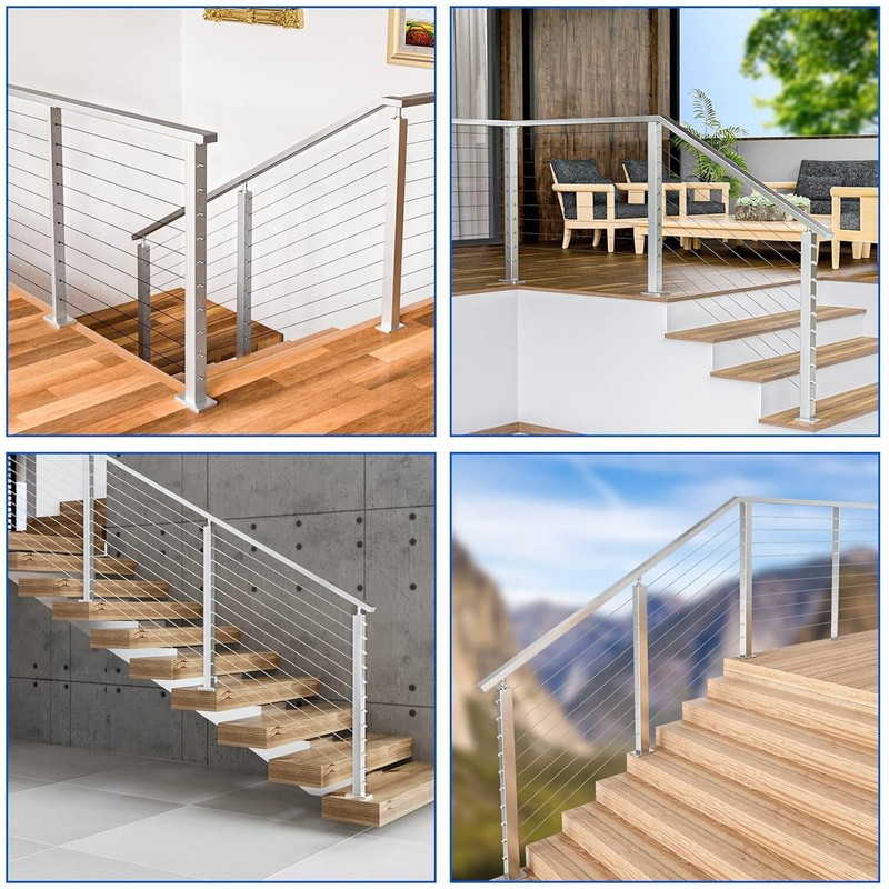 10 Pack 1/8 Cable Railing Hardware Kit for Metal Post T316 Stainless Steel gallery