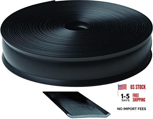 3/4 Inch Wide Vinyl Trim Insert for RVs – Flexible 25 foot Roll Black Narrow