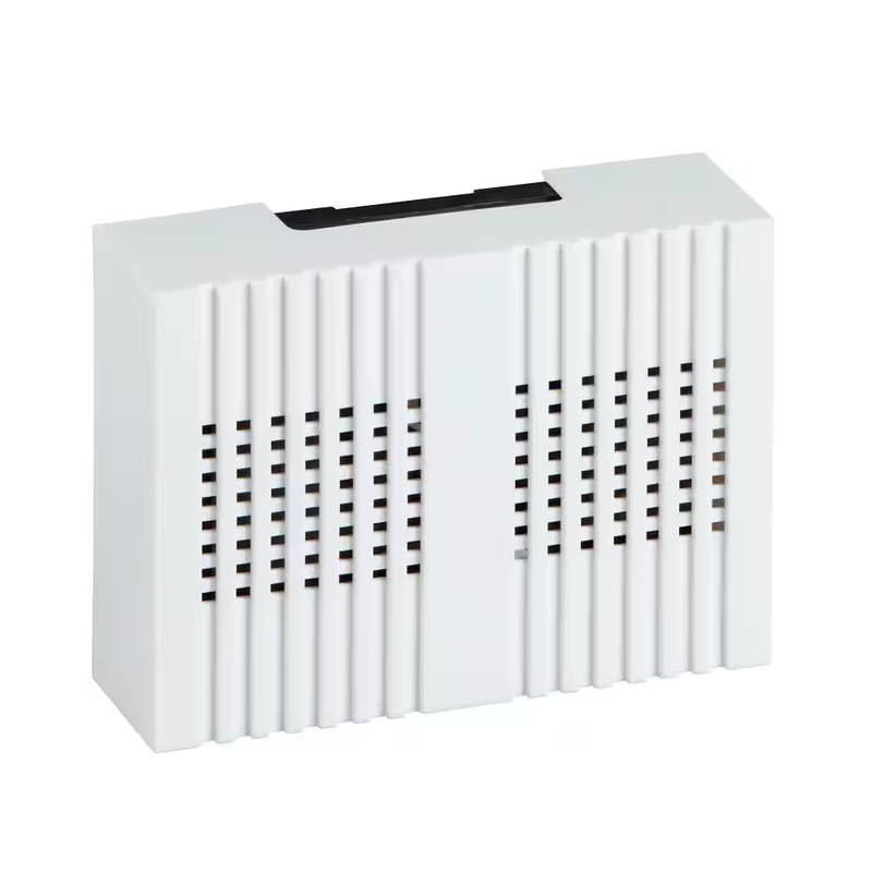 2-Note Classic Waffle Design Wired Doorbell Chime in White