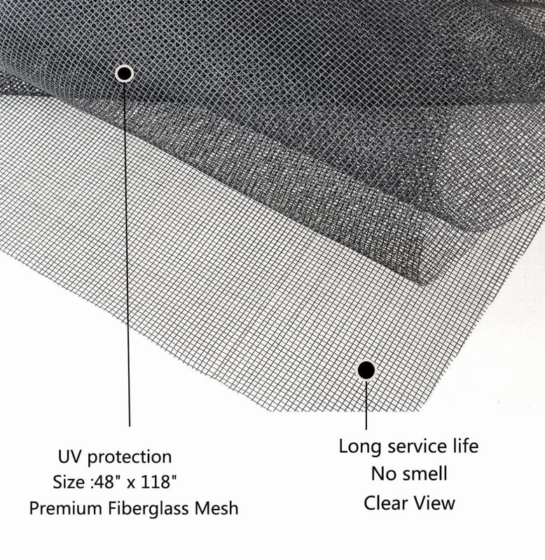 New Window Screen Replacement,48"X118" Screen Repair Kit for Window, Charcoal Fi gallery
