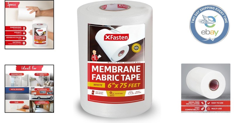 Versatile Waterproof Membrane Tape - 6” x 75 Ft for Seamless Surface Protection gallery