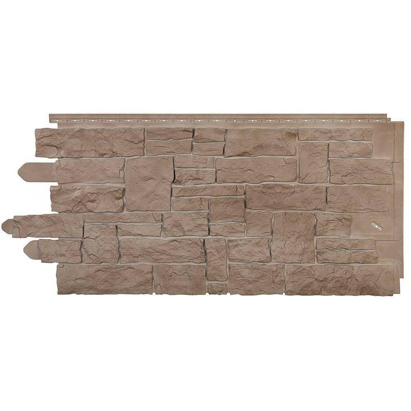 Novik Stacked Stone Siding 20.3" x 45" Sand Blend Seamless Joints 49.3-Sq-Ft