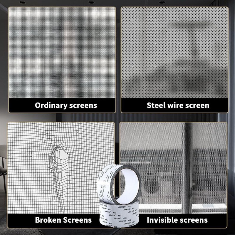 Screen Patch Repair Kit Window Repair Tape Fiberglass Covering Mesh Tool 5*200cm gallery