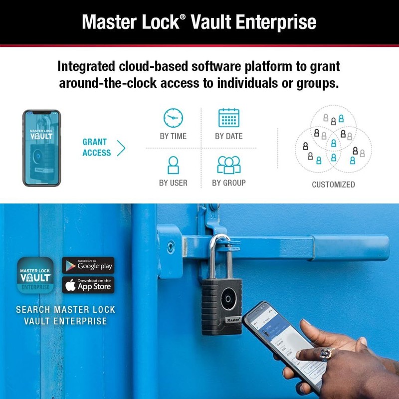 Master Lock Bluetooth Smart Padlock Keypad All Weather Durable Security Lock gallery