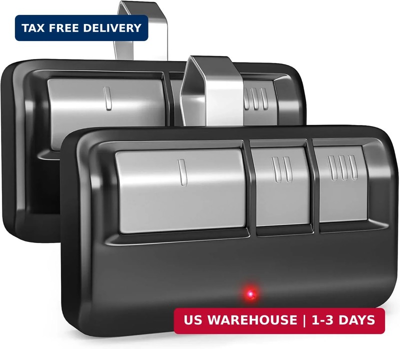 Universal Garage Door Opener Remote with Visor Clip, for LiftMaster/Chamberlain/