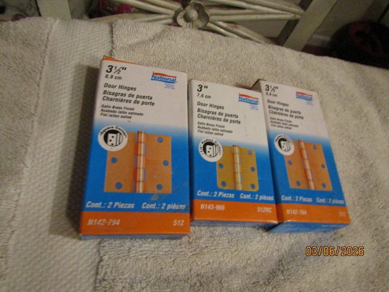 National Hardware Door Hinges 2 Boxes 3 1/2″ N142-794 1 3″ N143-966 NEW