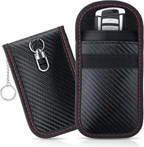 2-Pack Faraday Key Fob Protector, 3.15″X5.12″ Double-Layer Carbon Size: Small