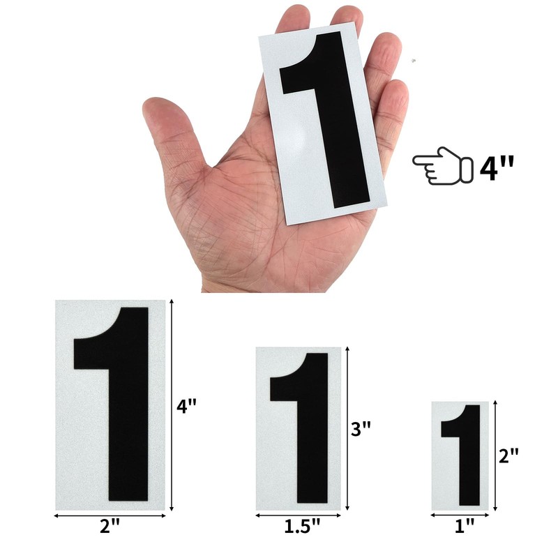 60 Pcs 3 Inch Reflective Mailbox Numbers, Waterproof Self 3 inch, Black gallery