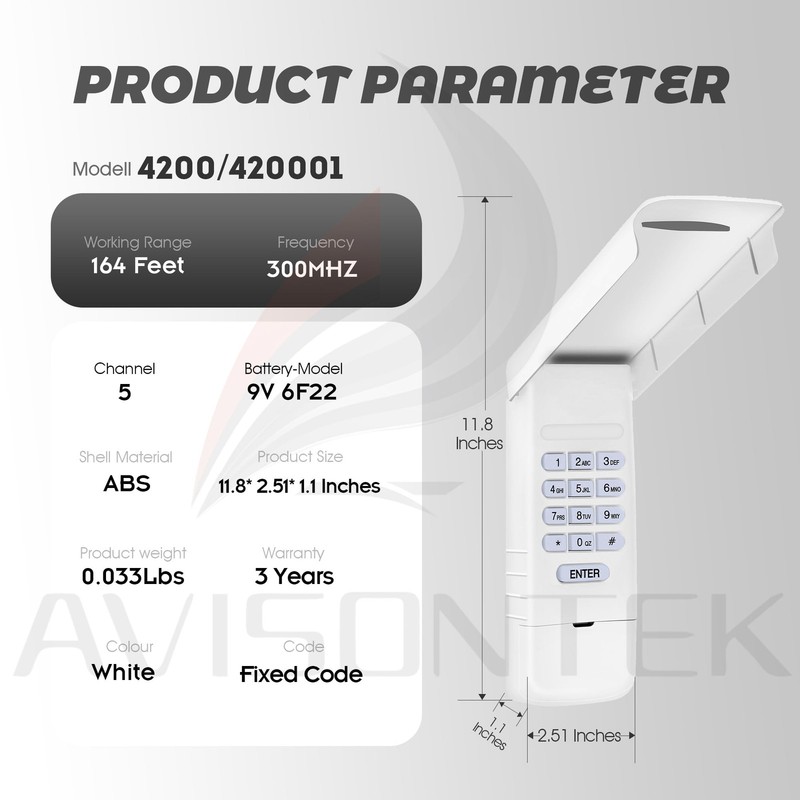 1 for MultiCode Gate Opener Keypad 4200 420001 Wireless - 10 Year Warranty gallery