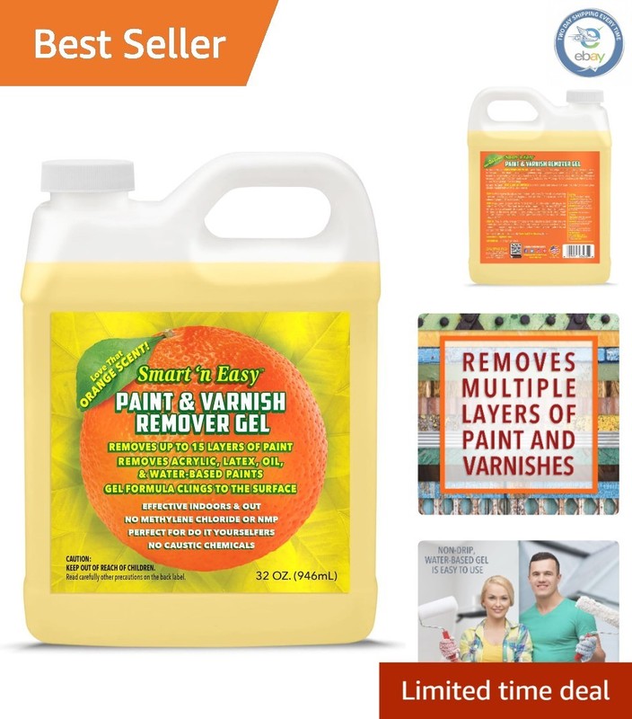 Effortless Paint & Varnish Remover Gel – Safe for All Surfaces, 32 Fl Oz