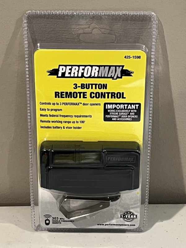 Performax 3-Button Garage Open Remote Compatible With Xtreme Garage (303XP-TX)