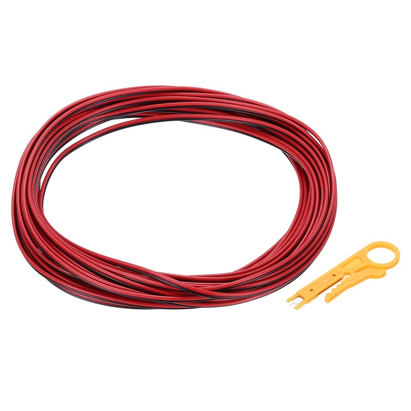 24AWG 2 Conductor Parallel PVC Wire 25Ft/7.5M Long 300V for LED Cable