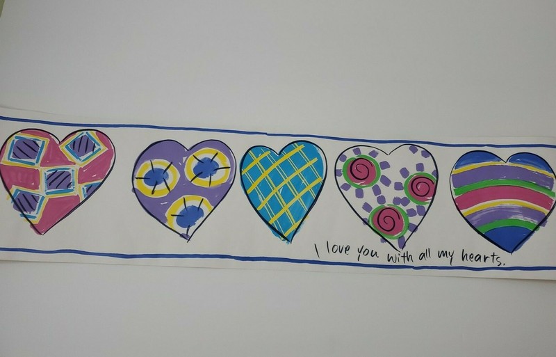 Seabrook Designs “LOVE YOU WITH ALL MY HEARTS” Wallpaper Border 3 – 5 Yd ROLLS