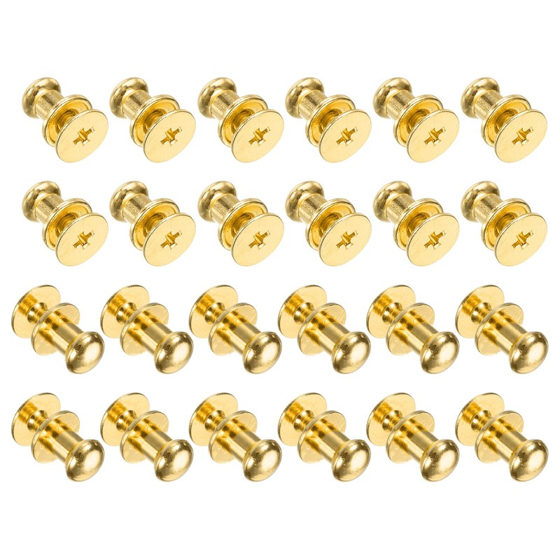 24pcs 0.23” x 0.3” Mini Round Knobs, Small Drawer Pulls, Gold