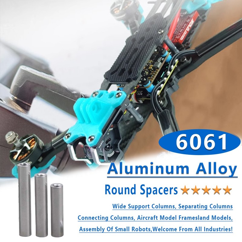 Aluminum Thread Sleeve Rod Bar Stud Round Connector Tube Long Nuts M6 M8 gallery
