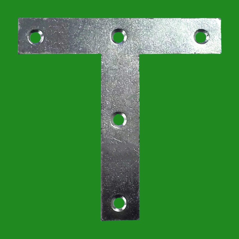 4x 100mm (4″) Tee Plates T Mending Bracket Brace Attach Support Fixing Joining
