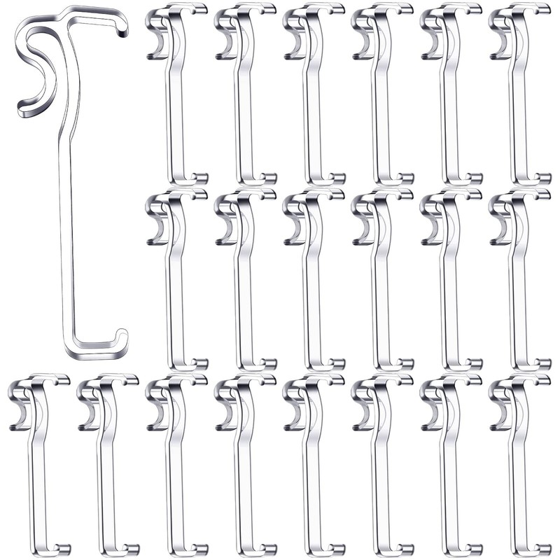 Valance Clips 30 Pcs 3-Inch Clear Plastic for Horizontal Window Blinds