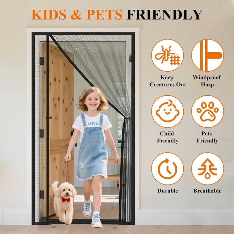 Secure Magnetic Screen, Fits 36'' x 96'' Door/- gallery