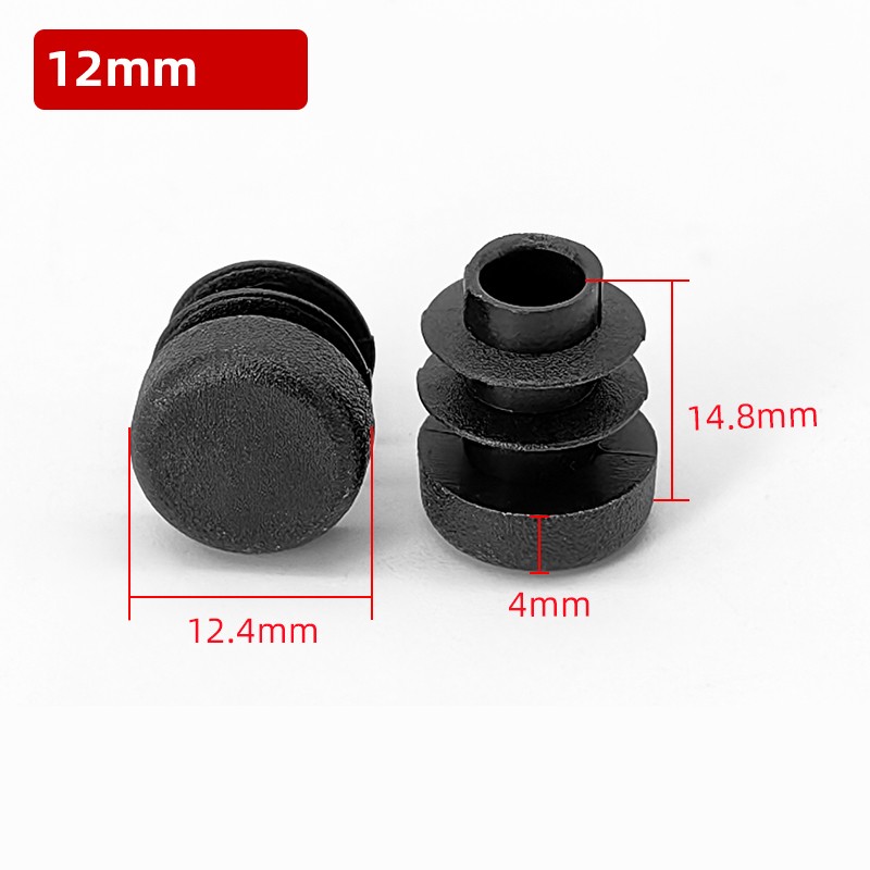 Round Plastic Tube End Caps Insert Bungs Blanking Plugs Stoppers, Chair Feet Leg
