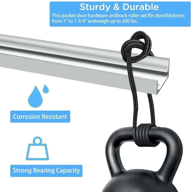 36 Inch BiFold Door Hardware Kit With Steel Track Pivot Spring Replacement gallery