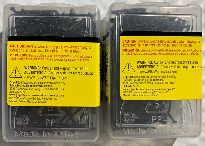 Grip Rite Panel Board Nails 1” Ring Shank 358 Pcs. - 6 oz. Steel Black (2 Pack) gallery