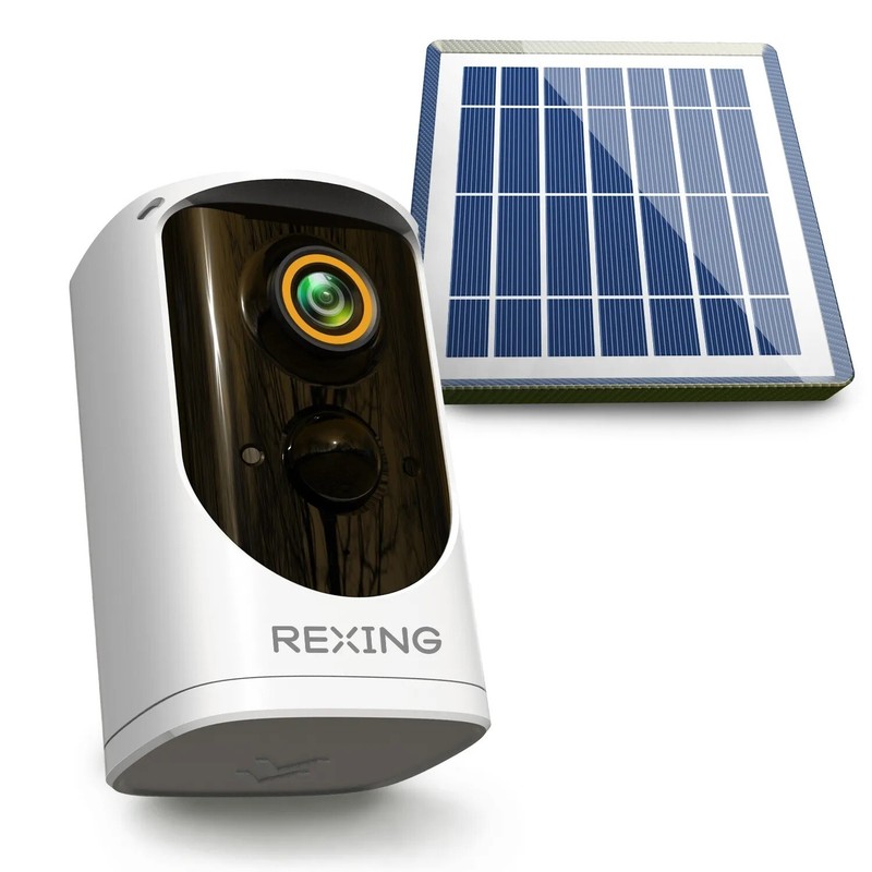Rexing HS01 Smart Home Security Camera,1080p,Solar Panel, Door Bell, Intercom,