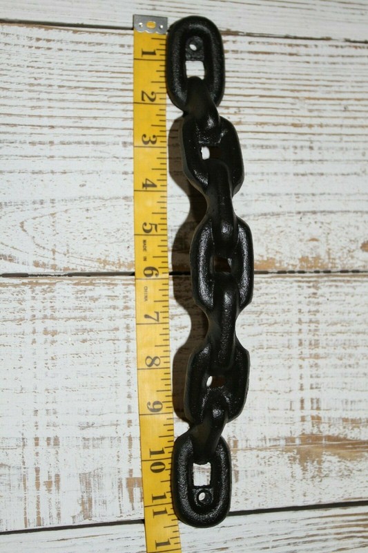 Chain Design Large Door Pull Handle, 11 3/4 inch, Solid cast iron, HW-104