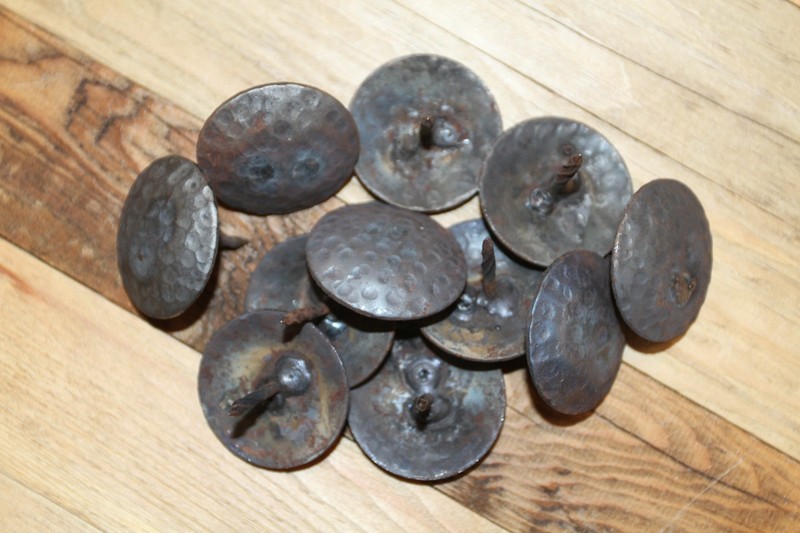 10-Hammered Top CLAVOS,1-1/2 Inch Hand Forged Nails,Western Decor,Wood Accent