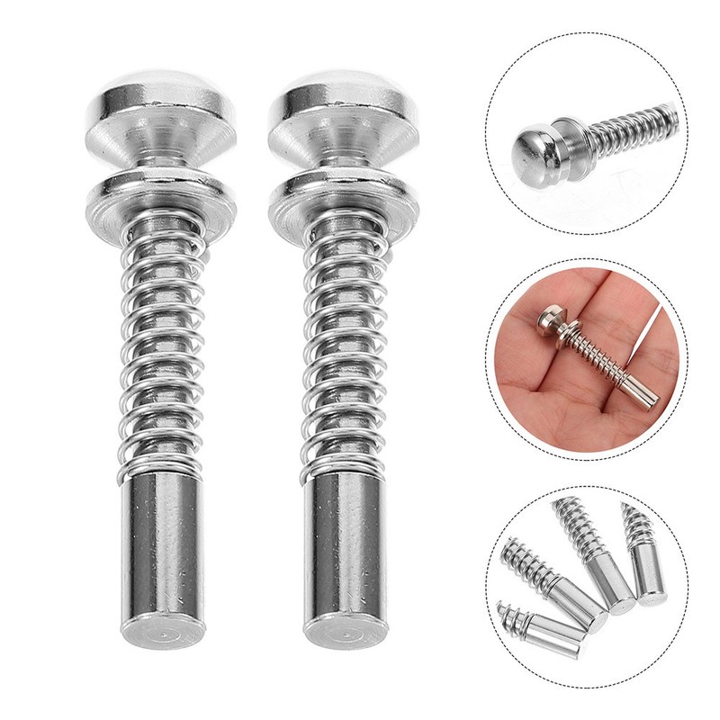 6Pcs Durable Iron Crib Latch Spring Loaded Locking Pins for Bed Use Silver