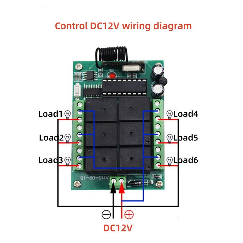 Remote Control RF Wireless Switch DC12V 6CH/6 Channel Smart Receiver Board Parts gallery