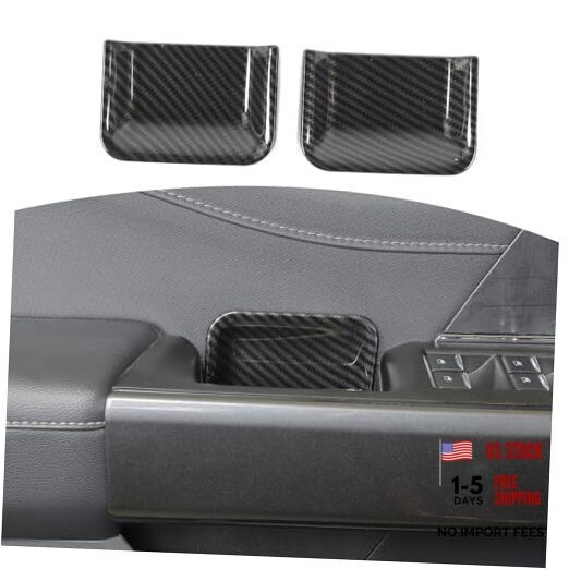 for F150 Inner Door Handle Cover Bowl Trim for Ford F150 2021 up Carbon Black