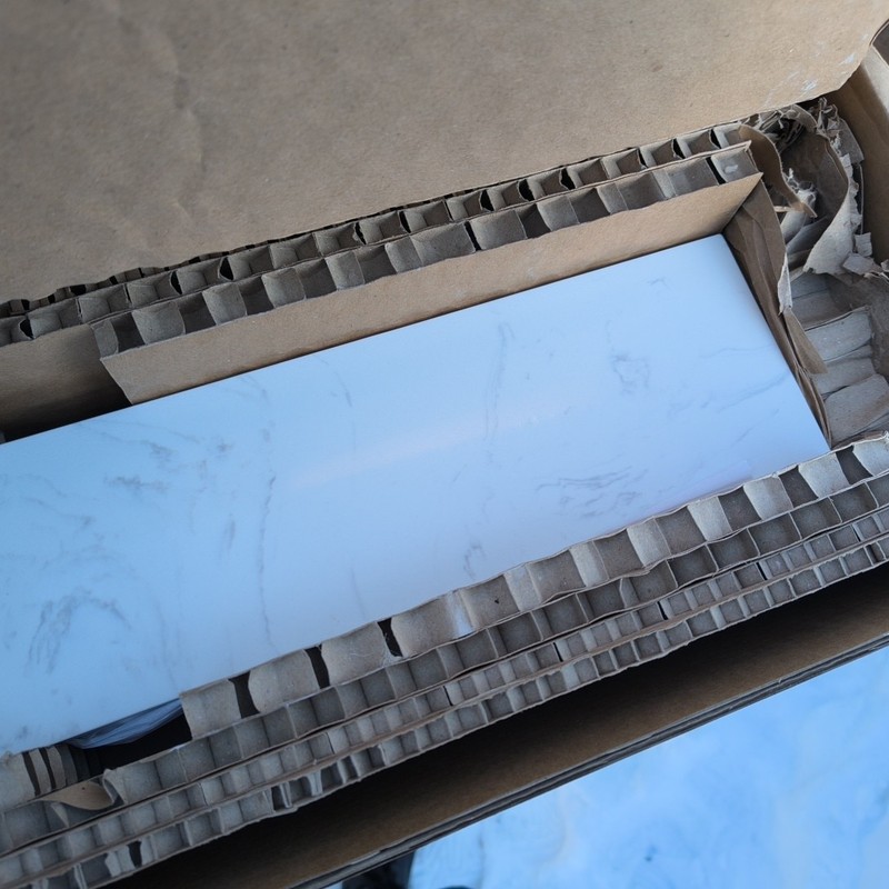 Engineered Stone Sidesplash In Cala White Item # ET22CW-SS gallery