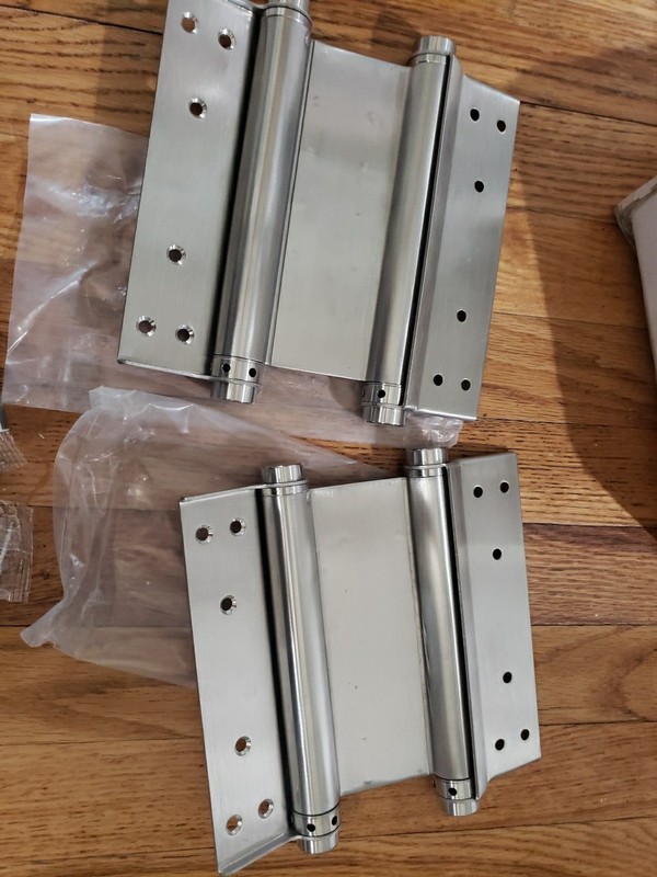 2pk 8inch Double Action Spring Self Closing Door Hinges for Cafe Saloon Pub S... gallery