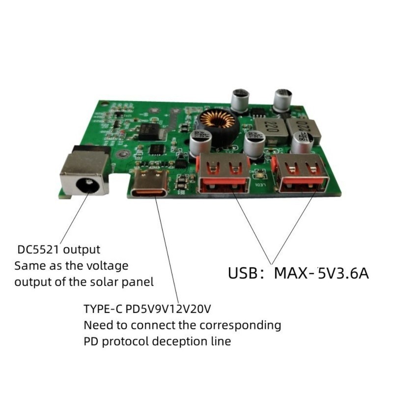 Voltage Stabilizing Junction Box with Dual USB Ports for Solar Panel Charging gallery