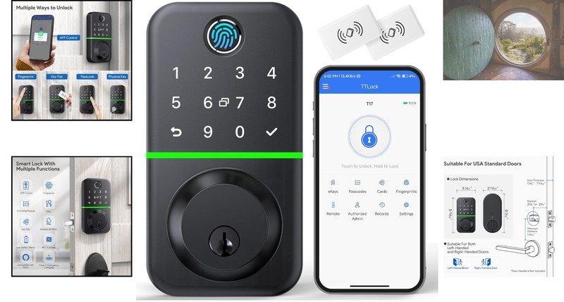 Durable Weatherproof Smart Lock: Keypad & App Control for Front Entry Security gallery