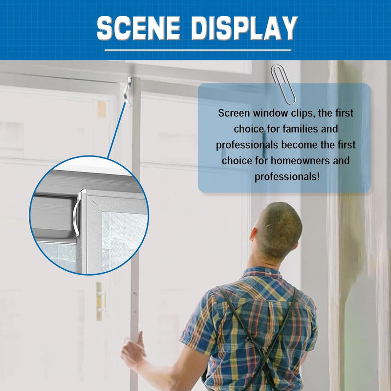 30 PCS Window Screen Tension Spring Clips - Securely Hold Screens in Aluminum Ch gallery