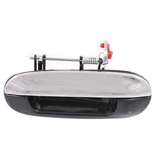 For Buick Rainier Exterior Door Handle Rear, Driver Side Smooth Black Bezel