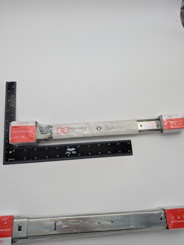 Homdiy 16" Center Mount Drawer Slides 2 Each New gallery
